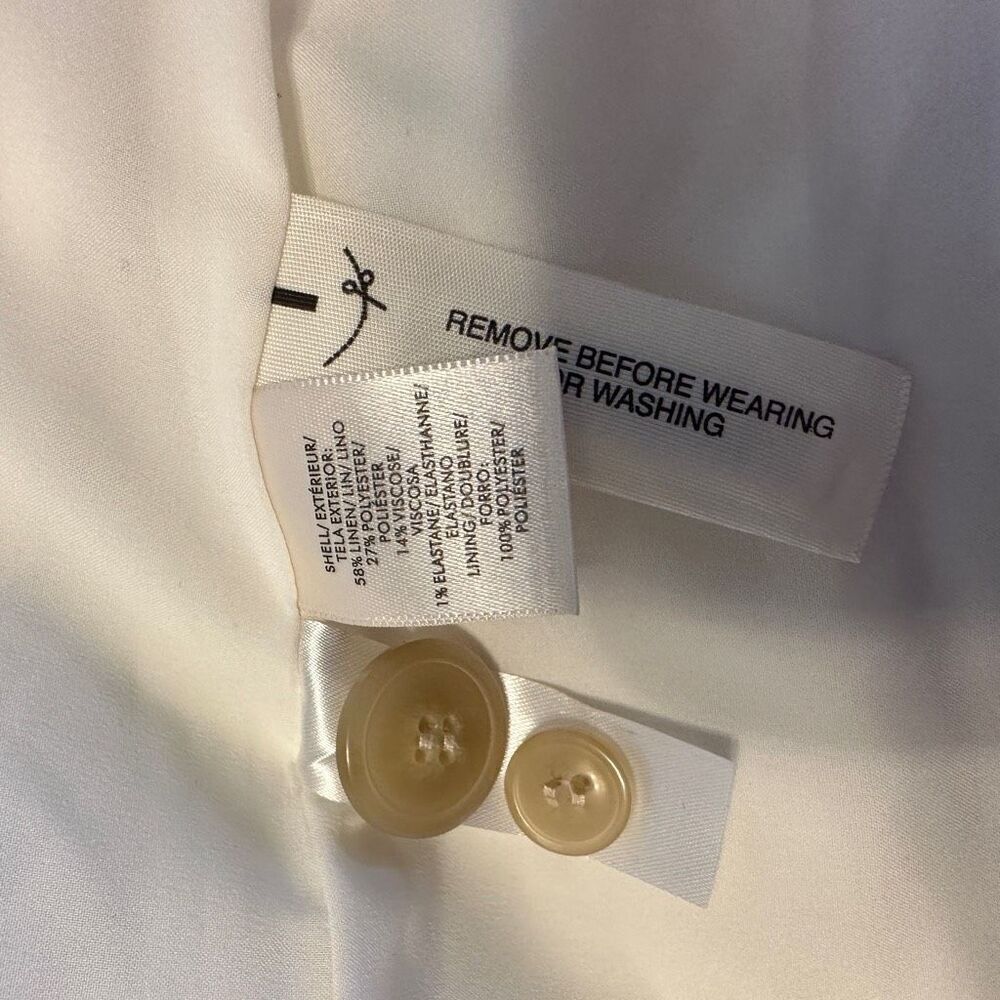 Ann Taylor white linen dress suit- size 4 - Picture 11 of 15